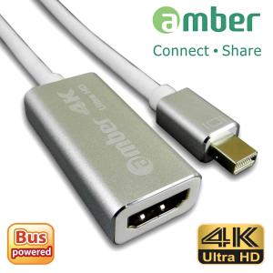 amber mini DisplayPort轉HDMI 4K 被動式轉接...