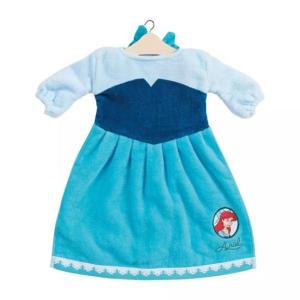 迪士尼 小美人魚 藍 洋裝毛巾 34 x37