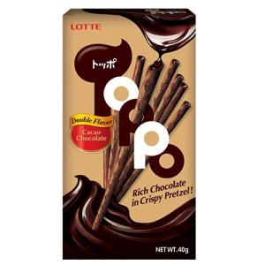 【樂天】Lotte 濃厚巧克力口味夾心餅乾棒40g*...