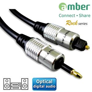 京徹【amber】S/PDIF AudioCable 光纖數位音訊傳輸線丨miniToslink（3.5mm）對 Toslink-2M丨2公尺