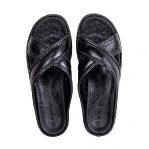 日本防水交叉女拖鞋(黑色)