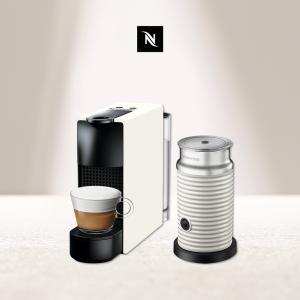 觀銘質感生活家電 Nespresso 膠囊咖啡機 Essenza Mini 純潔白 白色奶泡機組合