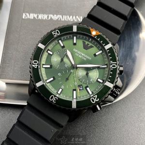 星晴錶業 ARMANI阿曼尼手錶編號:AR00013 墨綠色錶盤墨綠色錶殼石英機芯三眼,潛水錶,中三針顯示,運動 總算實現我的願望了!!!👊💪