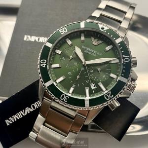星晴錶業 ARMANI阿曼尼手錶編號:AR00021 墨綠色錶盤銀錶殼石英機芯三眼,中三針顯示,水鬼 真心強烈推薦這個商品，真的實用又好看💯💯💯