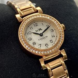 星晴錶業 COACH蔻馳手錶編號:CH00030 白色錶盤玫瑰金錶殼石英機芯簡約,鑽圈 這樣拍攝好看嗎??🎥🎥🎥