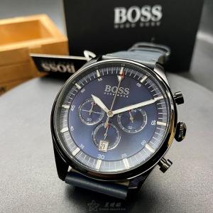 星晴錶業 BOSS伯斯手錶編號:HB1513711 寶藍色錶盤黑錶殼石英機芯三眼,精密刻度 跟大家分享一個好物!!!💎💎💎