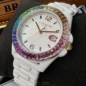 星晴錶業 COACH蔻馳手錶編號:CH00167 白色錶盤白錶殼石英機芯中三針顯示,鑽圈 快來搶!!!聽說快賣光了唷🈚🈚🈚😯😯