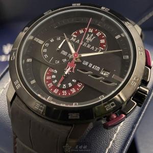 星晴錶業 MASERATI瑪莎拉蒂手錶編號:R8871619003 黑色錶盤黑錶殼石英機芯三眼,運動,旋轉毫秒計時功能 歷史悠久的品牌，品質真的很讚👍️👍️👍️