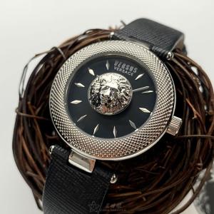 星晴錶業 VERSUSVERSACE凡賽斯手錶編號:VV00358 黑色錶盤銀錶殼石英機芯中二針顯示,獅頭Logo 一輩子至少要擁有一次👊💪💪💪