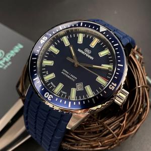 星晴錶業 WAKMANN威克曼手錶編號:WA00030 寶藍色錶盤寶藍錶殼瑞士自動機械機芯潛水錶,中三針顯示,水鬼 就是這款阿!!!等好久總算😏😏😏😏😏