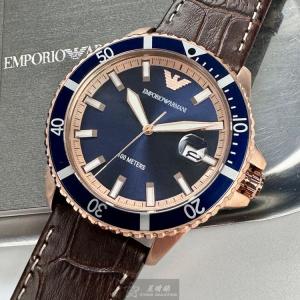 星晴錶業 ARMANI阿曼尼手錶編號:AR00047 寶藍色錶盤玫瑰金錶殼石英機芯簡約,潛水錶,中三針顯示 別擔心太貴，只要給讚就會優惠唷👍️👍️👍️👍️