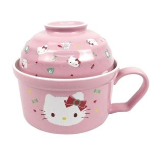 【三麗鷗】陶瓷單耳泡麵碗-Kitty/粉大臉款