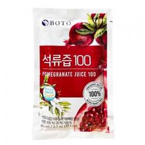 《韓國BOTO》100%冷萃鮮榨紅石榴汁液 80ml/包
