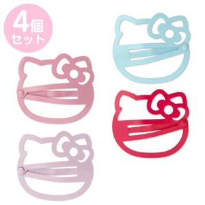 【箱子】Sanrio Kitty 造型鐵髮夾4入組 (鏤空...