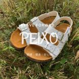 PEIXO 女寬版真皮足弓健康涼鞋 PX226W 白