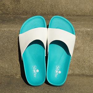 I am slippers 室內素胚塗鴉鞋 藍IS219