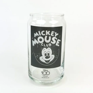 迪士尼 100週年慶典 罐型玻璃杯-米奇/米奇俱樂部-360ml