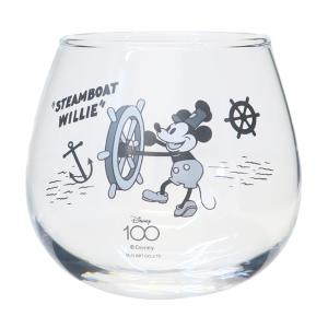 迪士尼  100週年慶典 不倒翁玻璃杯-米奇/汽船...