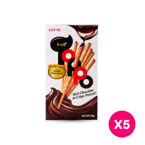 【樂天5盒】LOTTE TOPPO巧克力夾心棒x5盒