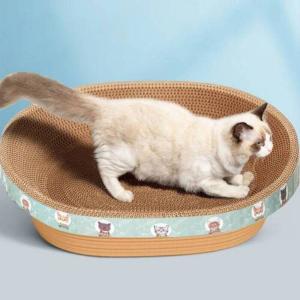 FYM 舒適貓咪抓板窩 切合全齡貓咪曲線 可當貓...