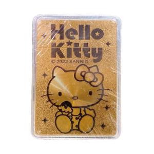 【三麗鷗】Hello Kitty盒裝撲克牌54張(金色款)