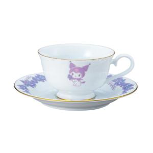 【三麗鷗】酷洛米 紫花圈陶瓷咖啡杯盤組