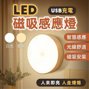 LED智能磁吸感應夜燈 圓形磁吸感應燈 感應燈 ...