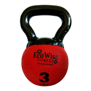 美國【EcoWise】迷你壺鈴 3磅 專利合成橡膠材...