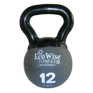 美國【EcoWise】迷你壺鈴 12磅 專利合成橡膠...